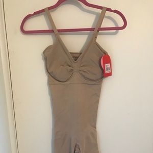 Spanx mid thigh body suit shaper